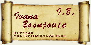 Ivana Bošnjović vizit kartica